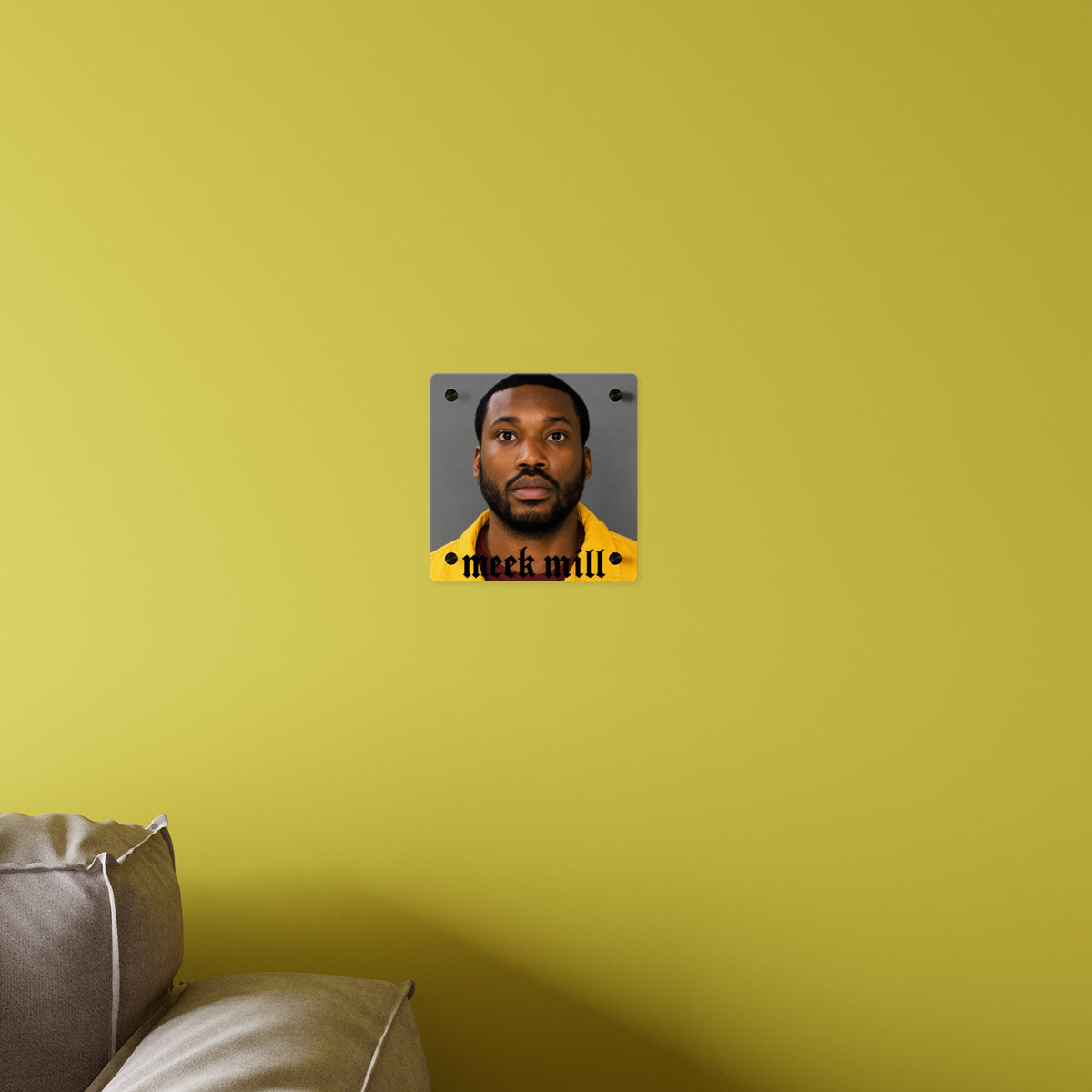 Meek Mill Mugshot Acrylic Wall Art