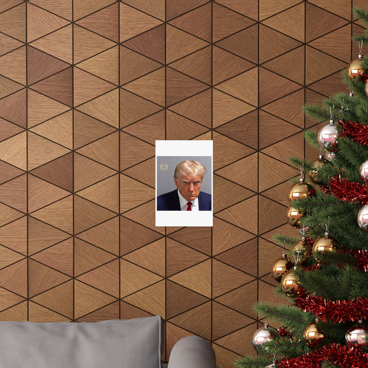 Donald Trump 2023 Mugshot Poster – Matte Wall Art Print