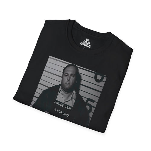 Tony Soprano Mugshot Shirt | Sopranos Mafia T-Shirt | Mob Boss Streetwear | Anti-Rat Collection | Gildan Softstyle Tee