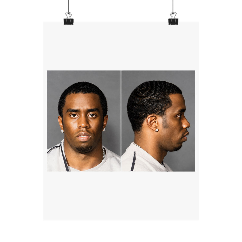 Sean "Diddy" Combs Mugshot Poster – Matte Wall Art Print