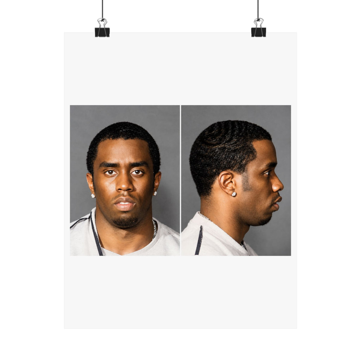 Sean "Diddy" Combs Mugshot Poster – Matte Wall Art Print
