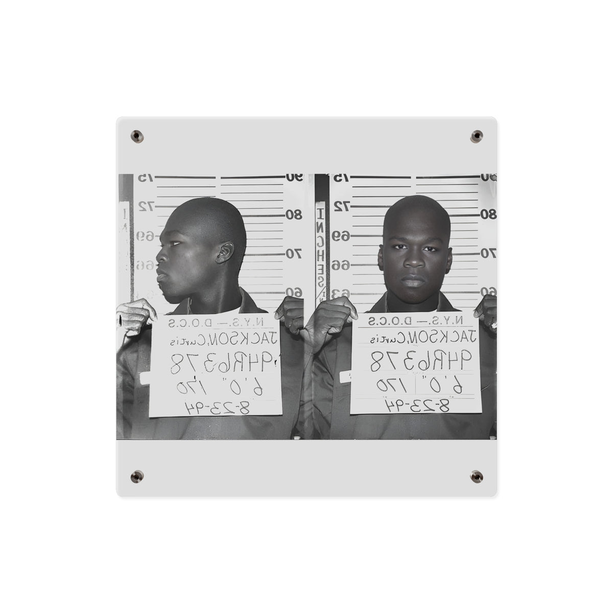 50 Cent 1994 Mugshot Acrylic Wall Art