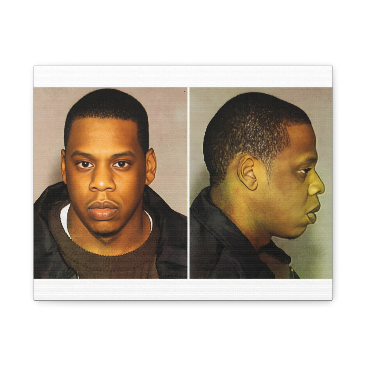 Jay-Z Mugshot Canvas – Matte Stretched 1.25"