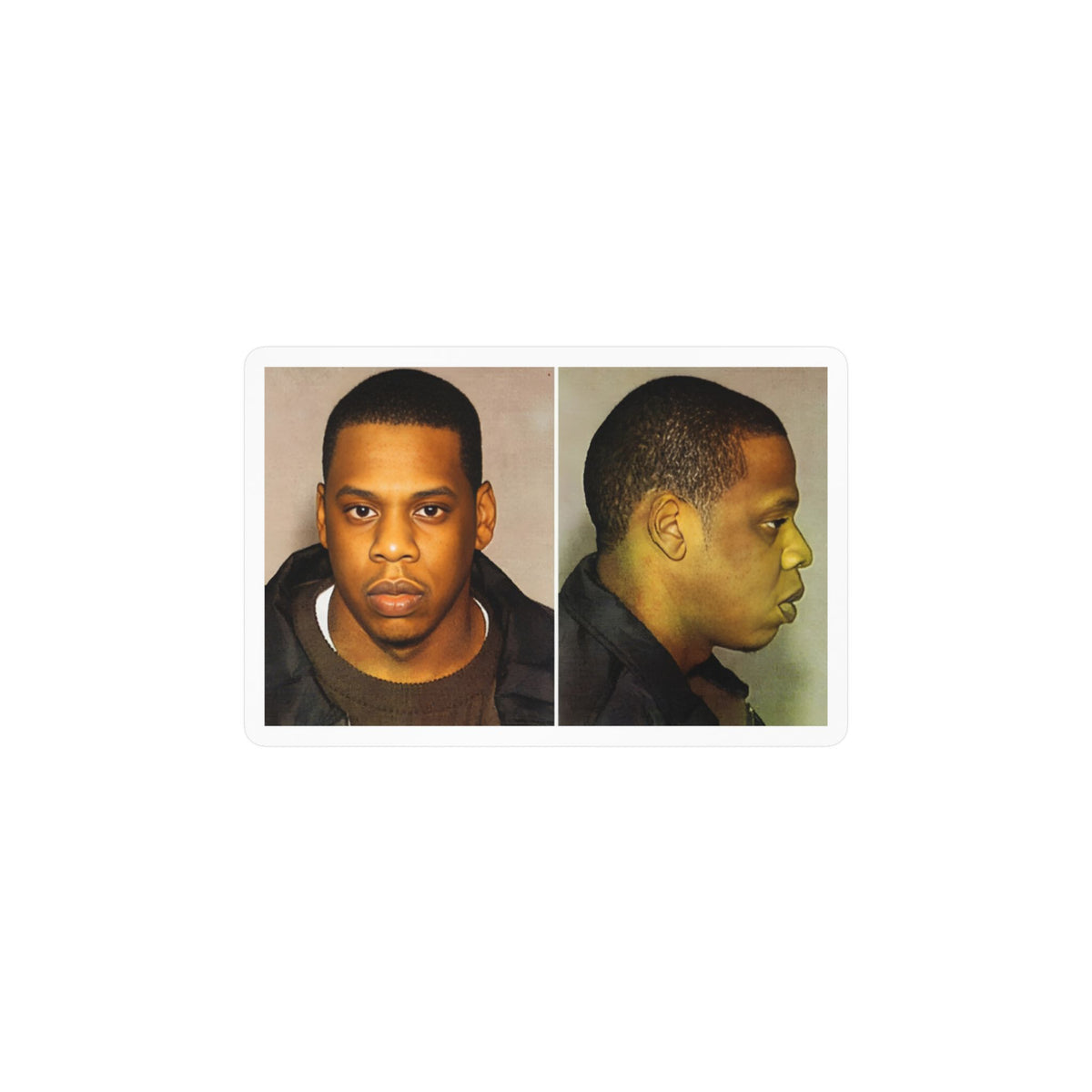 Jay-Z Mugshot Sticker – Kiss-Cut Vinyl Decal