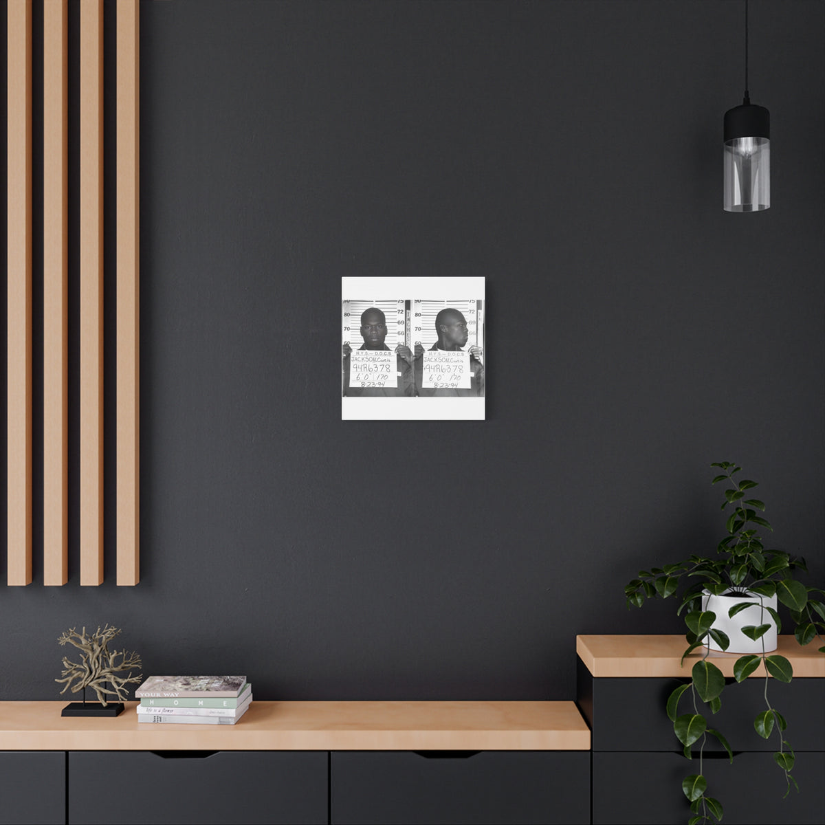 50 Cent 1994 Mugshot Canvas – Matte Stretched 1.25"