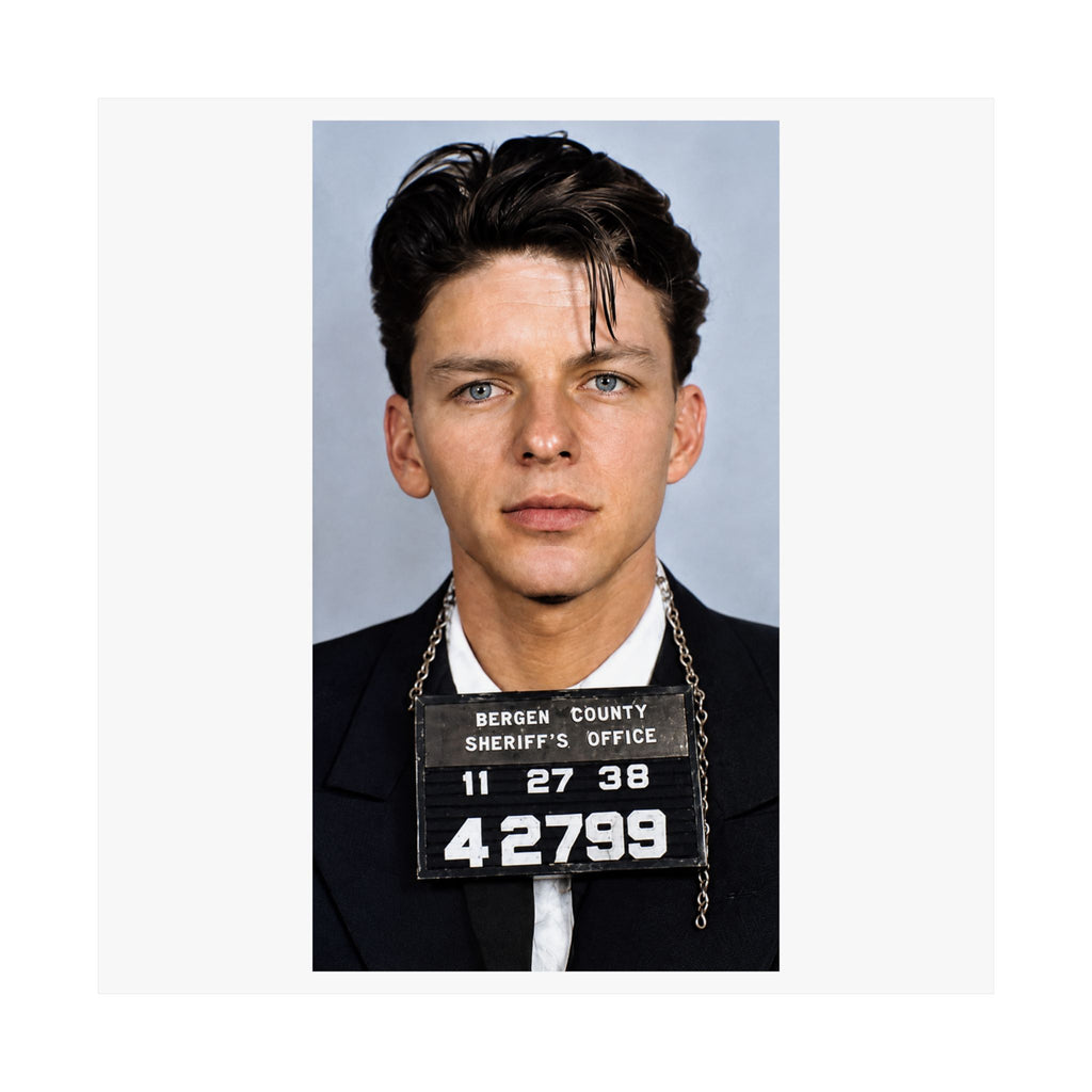 Frank Sinatra 1938 Mugshot Poster – Matte Wall Art Print