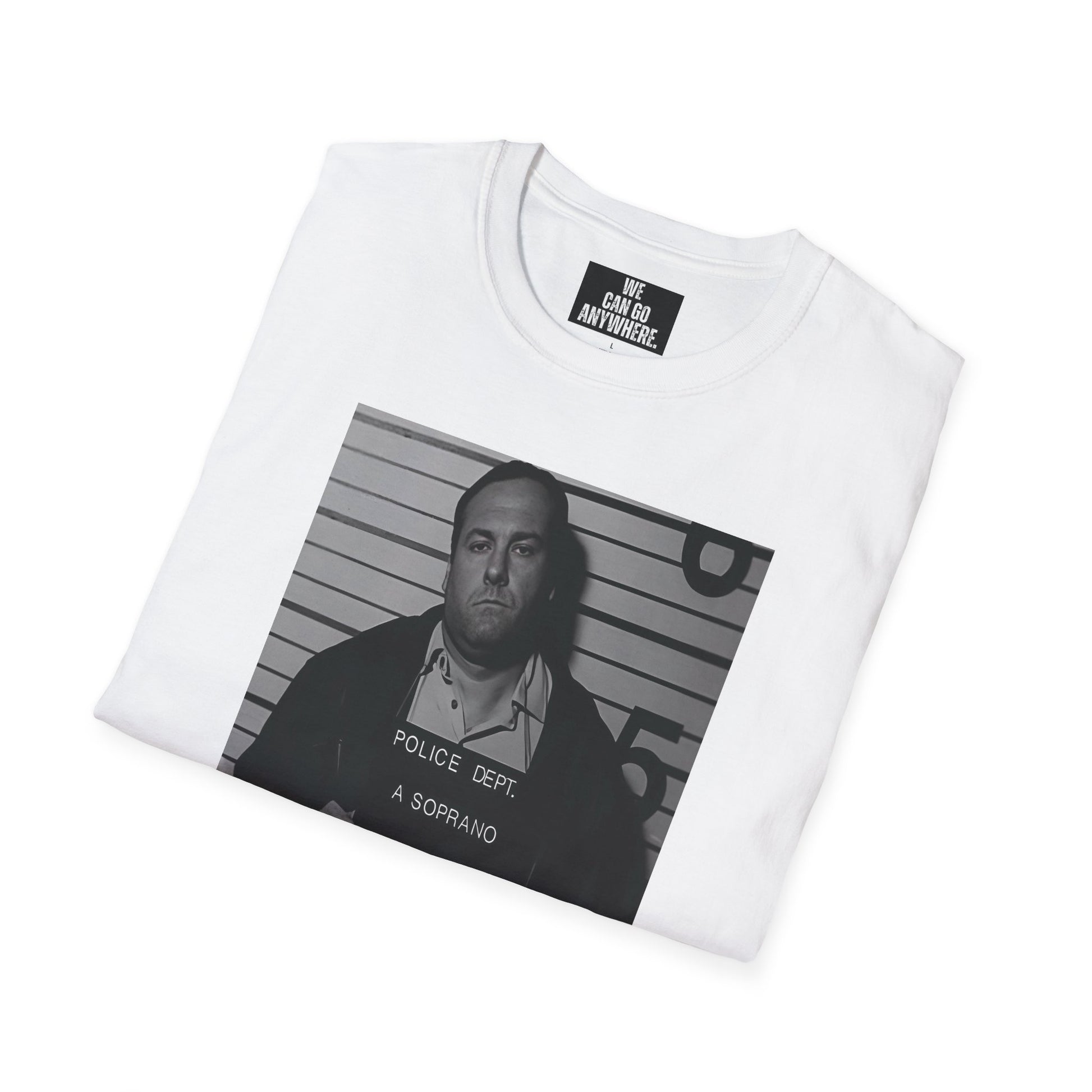 Tony Soprano Mugshot Shirt | Sopranos Mafia T-Shirt | Mob Boss Streetwear | Anti-Rat Collection | Gildan Softstyle Tee