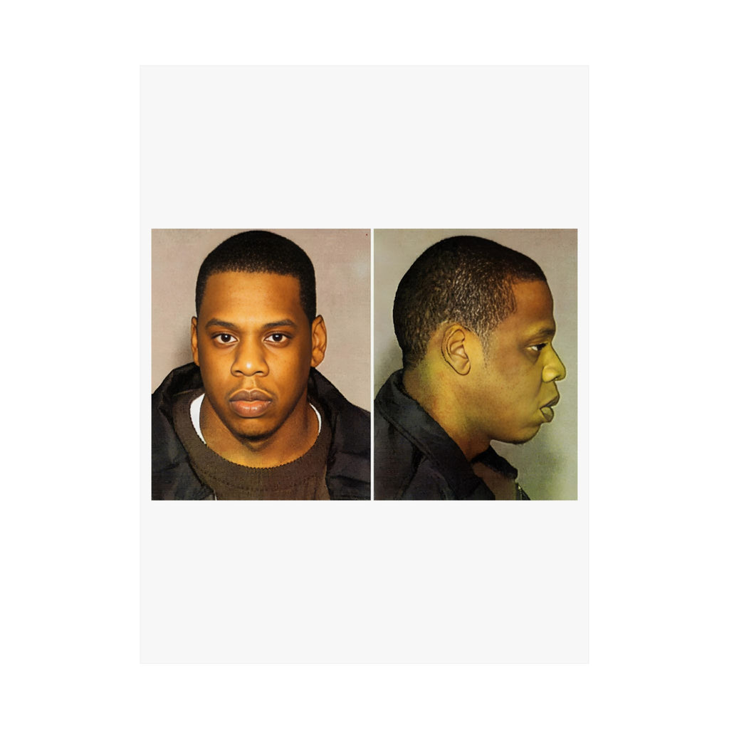 Jay-Z Mugshot Poster – Matte Wall Art Print