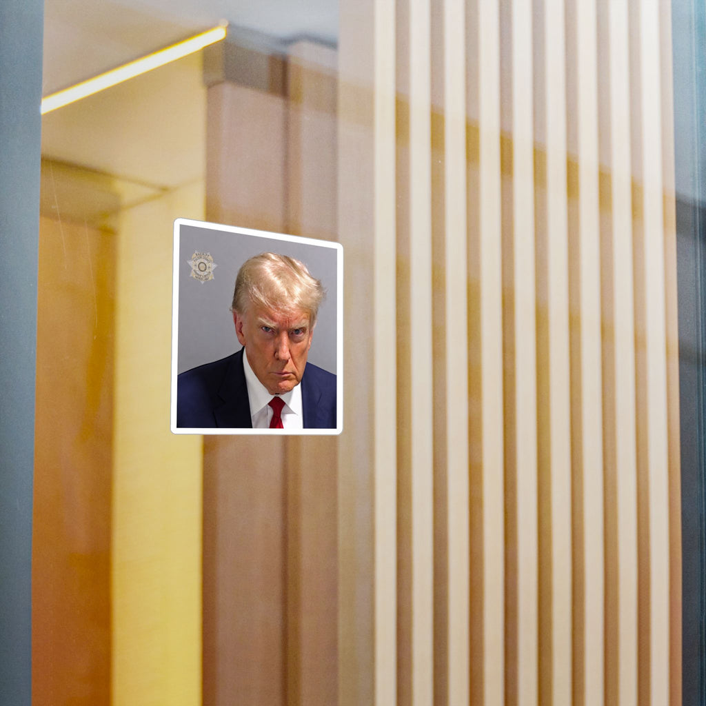 Donald Trump 2023 Mugshot Sticker – Kiss-Cut Vinyl Decal