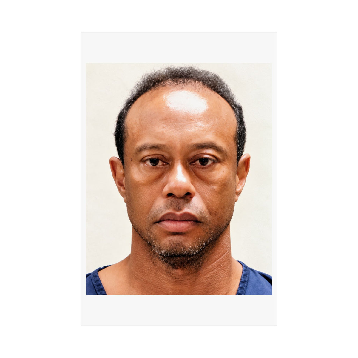 Tiger Woods 2017 Mugshot Poster – Matte Wall Art Print