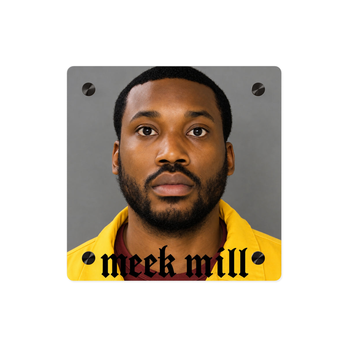 Meek Mill Mugshot Acrylic Wall Art