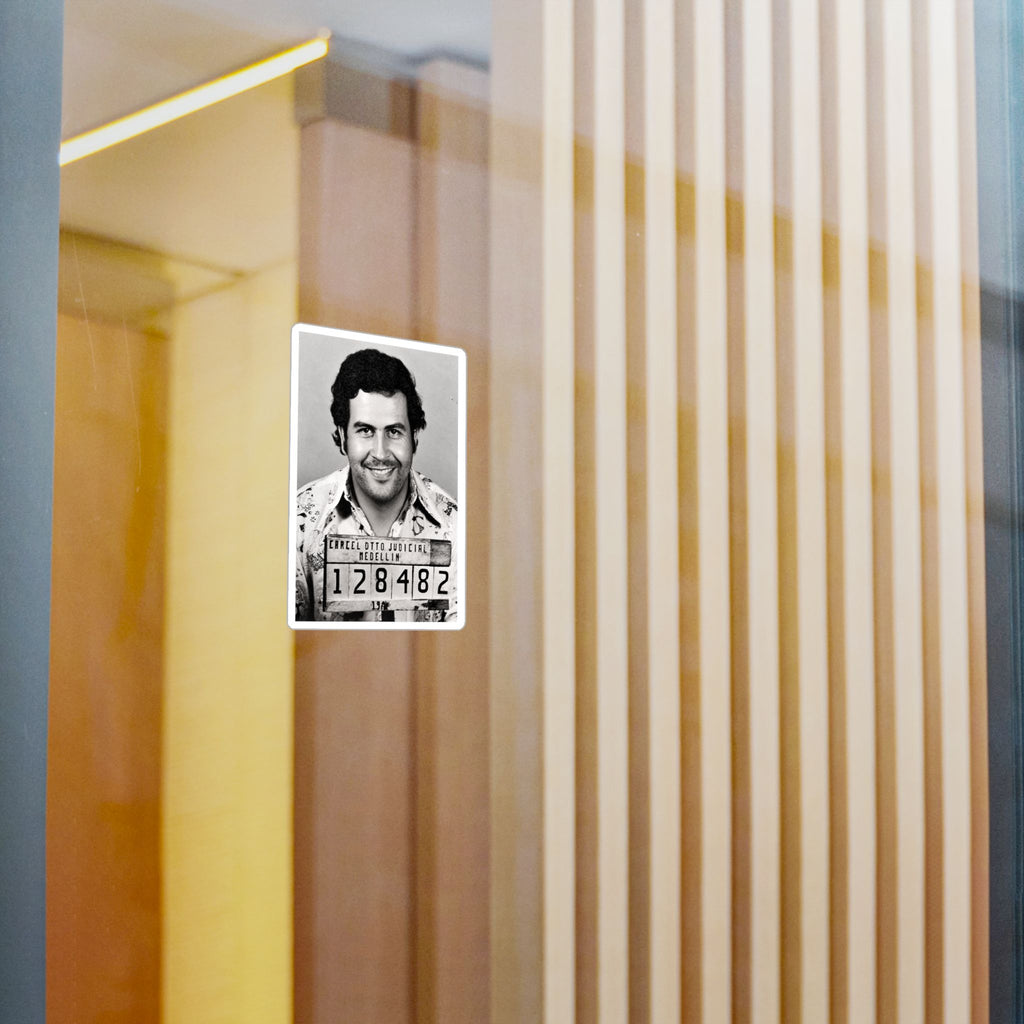 Pablo Escobar Mugshot Sticker – Kiss-Cut Vinyl Decal