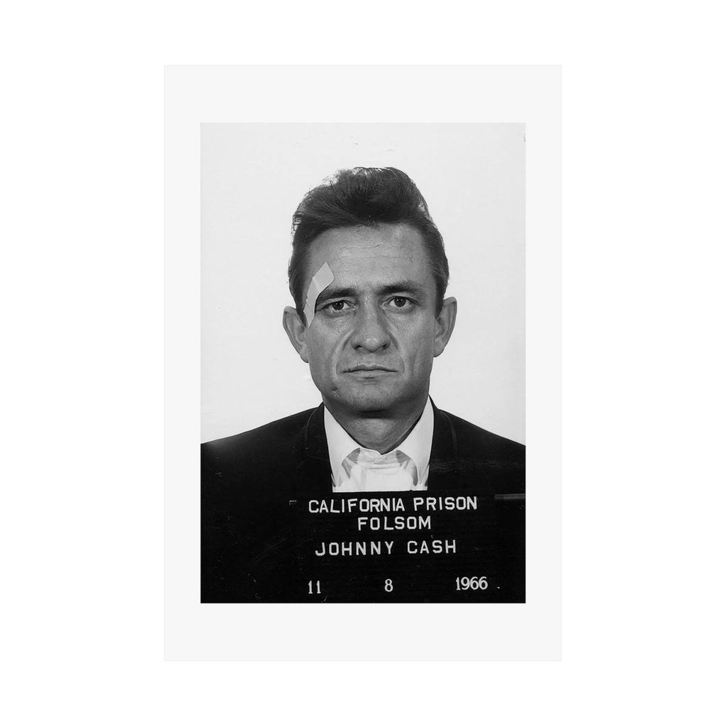 Johnny Cash Mugshot Poster – Matte Wall Art Print