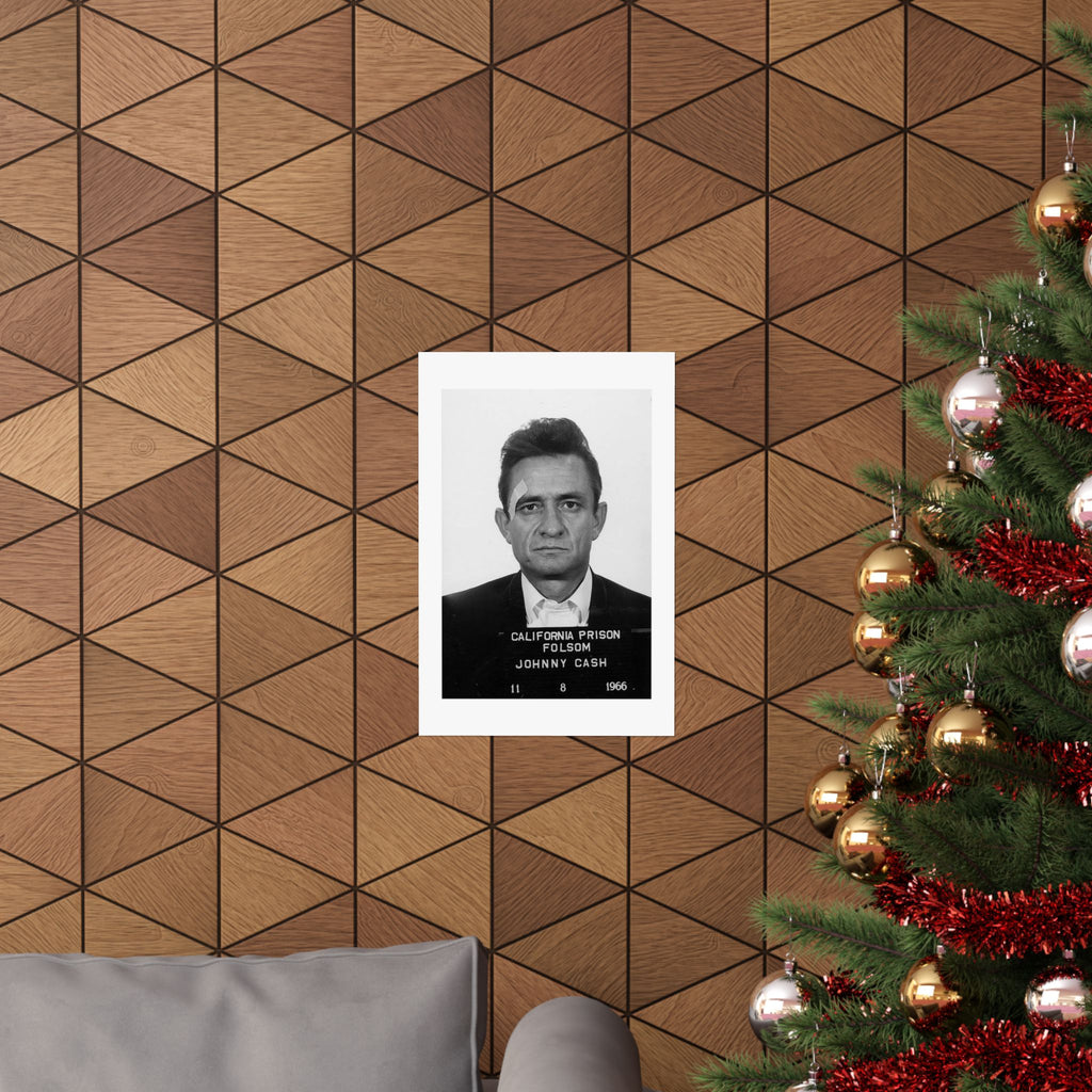 Johnny Cash Mugshot Poster – Matte Wall Art Print