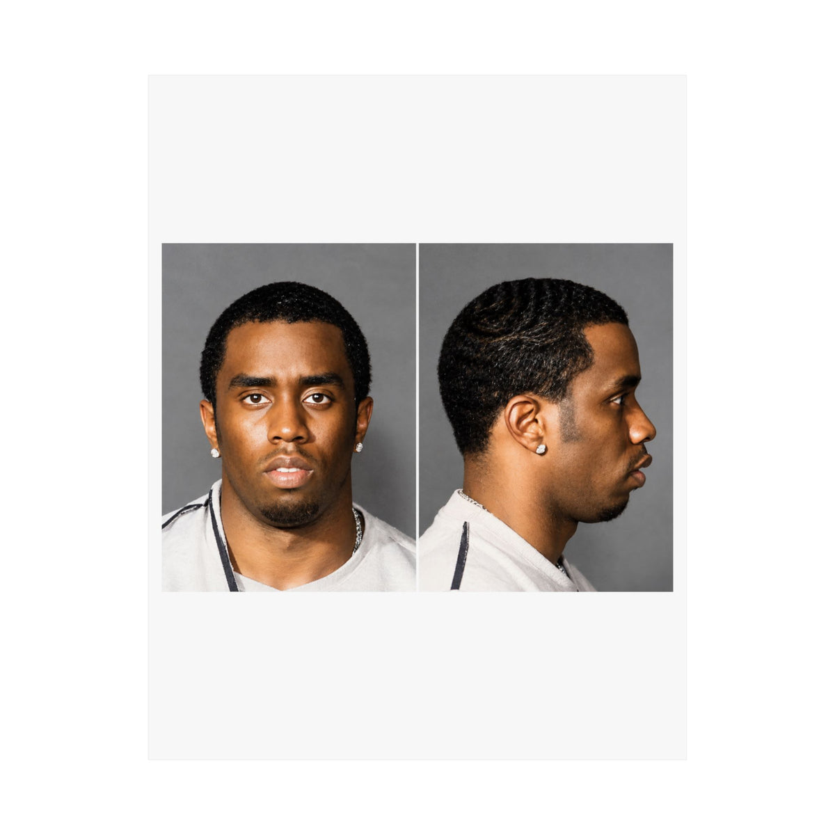 Sean "Diddy" Combs Mugshot Poster – Matte Wall Art Print