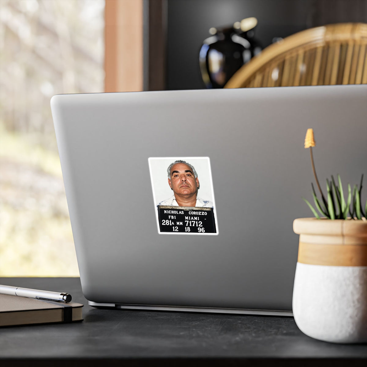 Nicholas Corozzo 1996 FBI Mugshot Sticker – Kiss-Cut Vinyl Decal