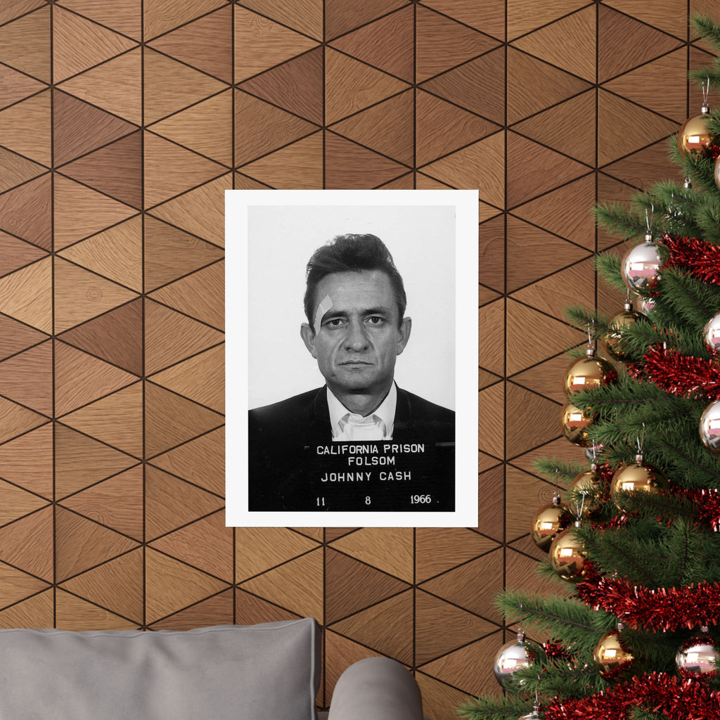 Johnny Cash Mugshot Poster – Matte Wall Art Print