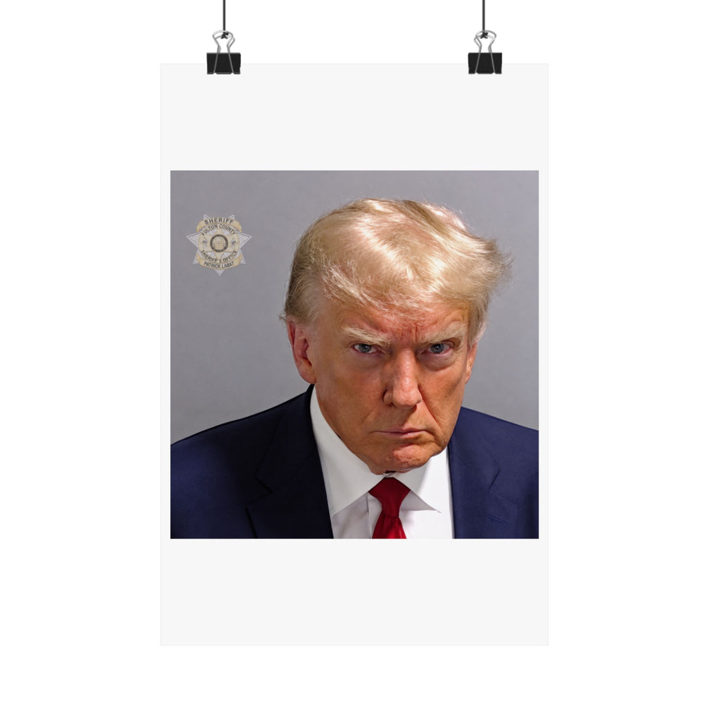 Donald Trump 2023 Mugshot Poster – Matte Wall Art Print
