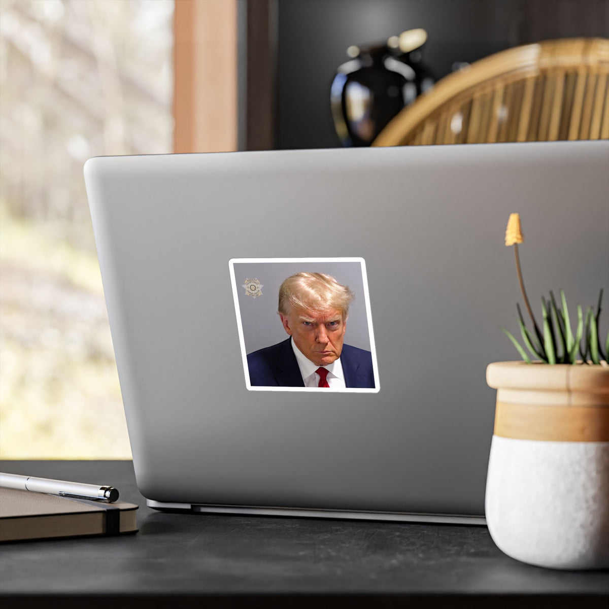 Donald Trump 2023 Mugshot Sticker – Kiss-Cut Vinyl Decal