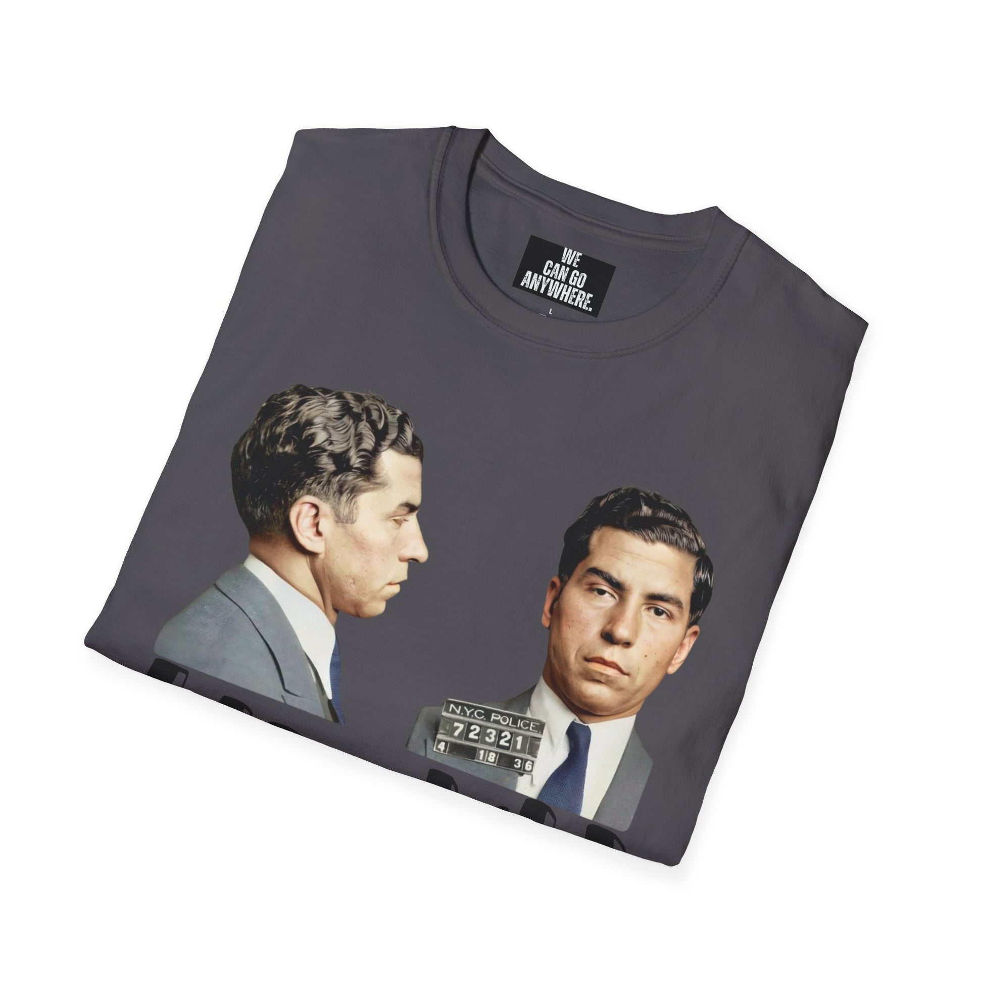Lucky Luciano Graphic Unisex Softstyle T-Shirt, Vintage Style Tee, Casual Wear, Gift for Him/Her, St. Patrick's Day Shirt, Everyday Comfort