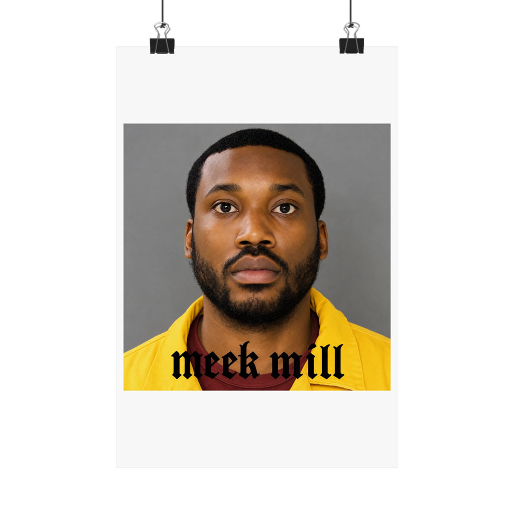 Meek Mill Mugshot Poster – Matte Wall Art Print