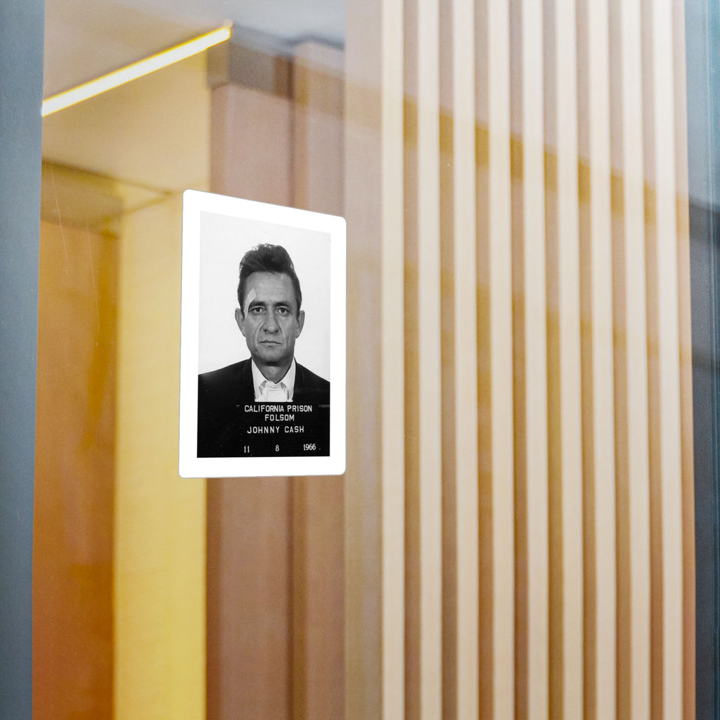 Johnny Cash Mugshot Sticker – Kiss-Cut Vinyl Decal