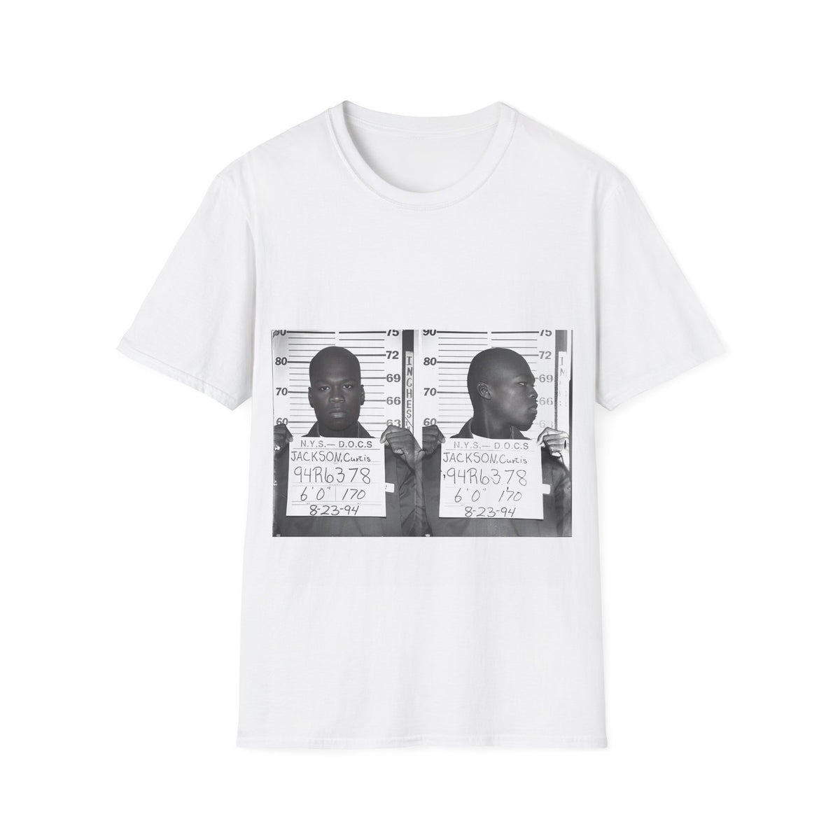 50 Cent Mugshot T-Shirt – Unisex Softstyle Tee