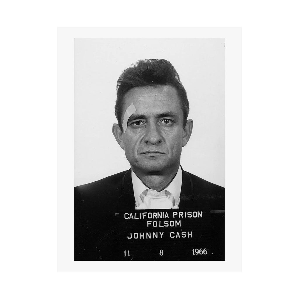 Johnny Cash Mugshot Poster – Matte Wall Art Print