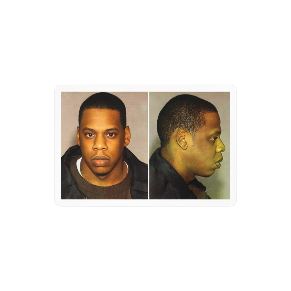 Jay-Z Mugshot Sticker – Kiss-Cut Vinyl Decal