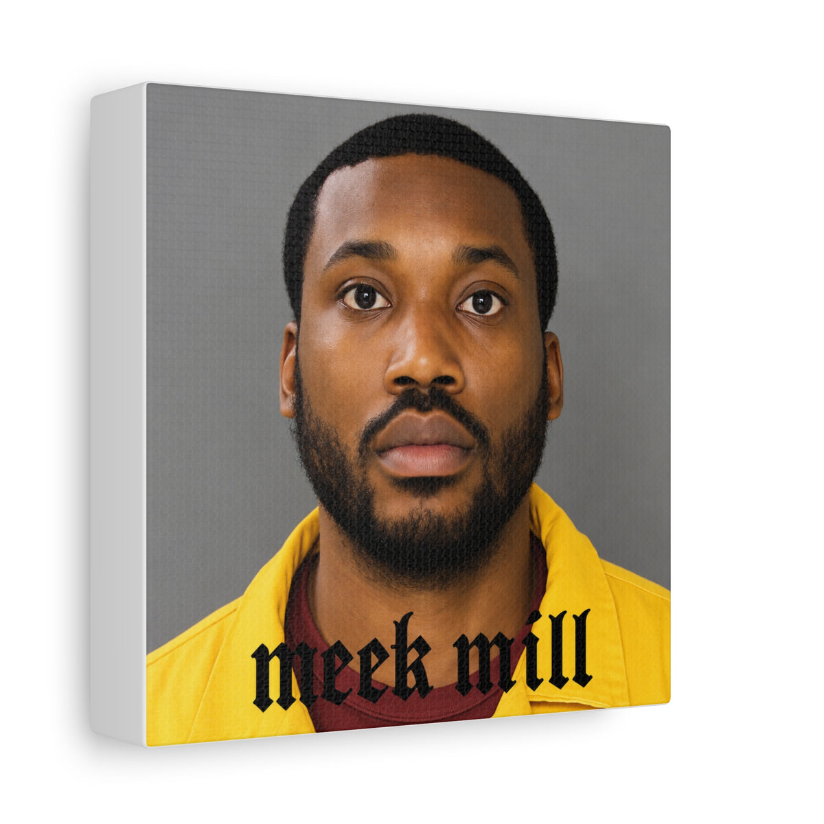 Meek Mill Mugshot Canvas – Matte Stretched 1.25"