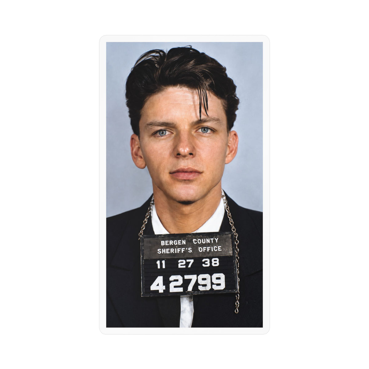 Frank Sinatra 1938 Mugshot Sticker – Kiss-Cut Vinyl Decal