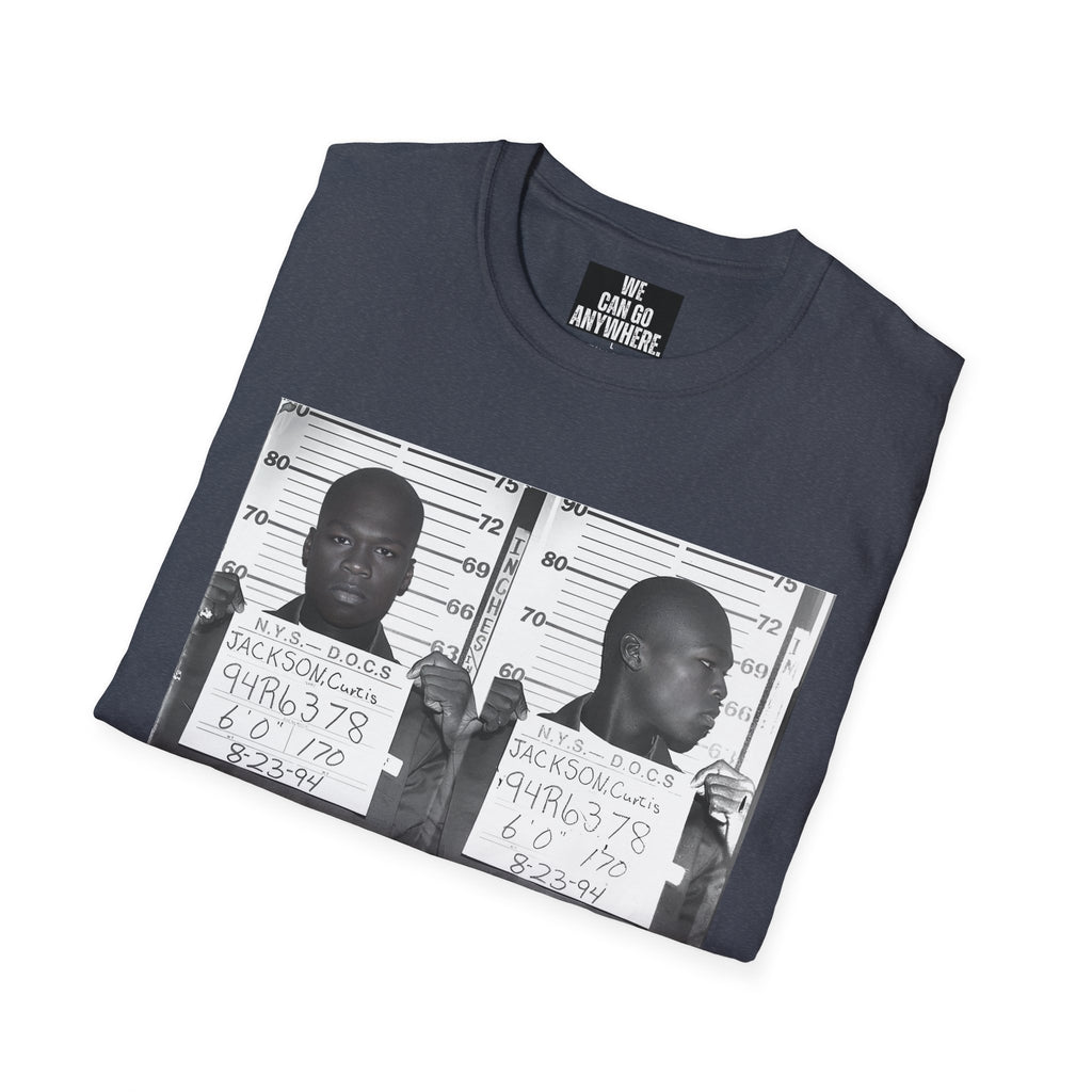 50 Cent Curtis Jackson Mugshot T-Shirt – “Built, Not Broken”