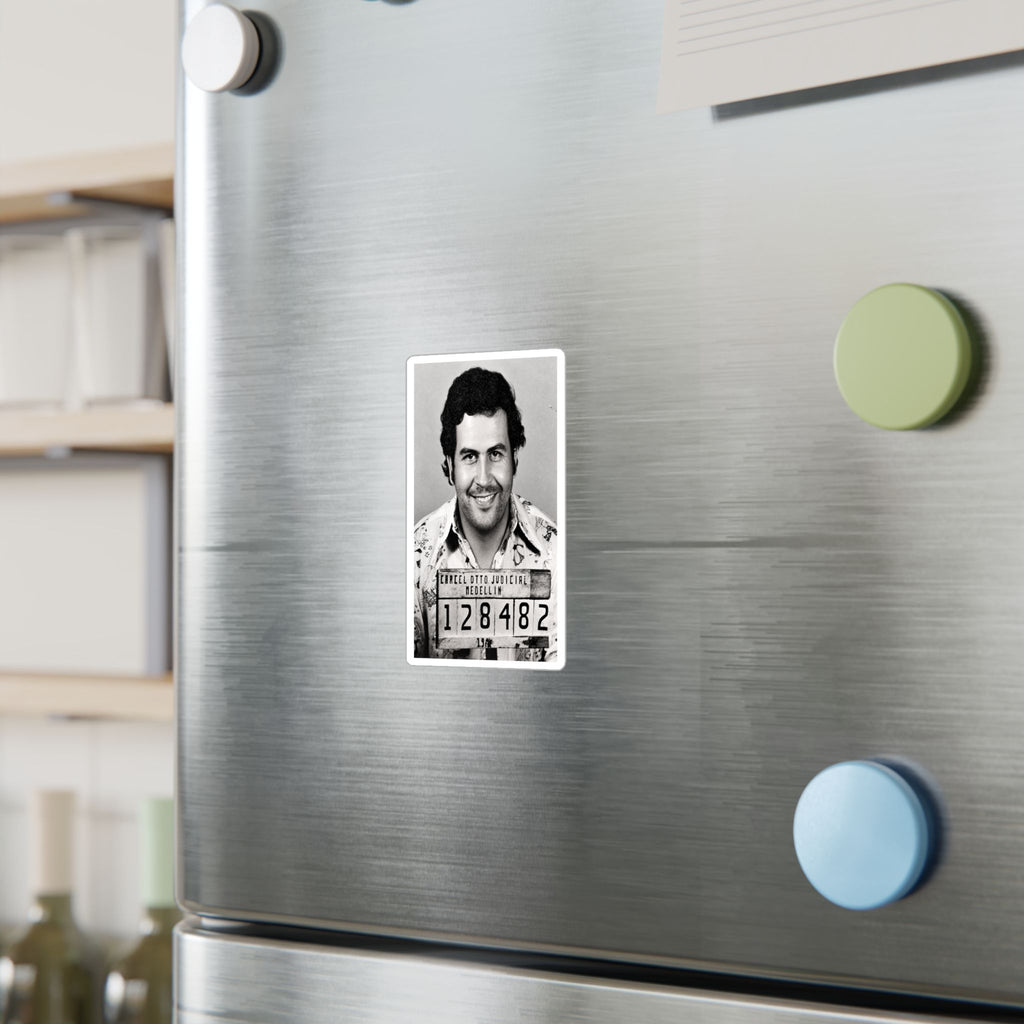 Pablo Escobar Mugshot Sticker – Kiss-Cut Vinyl Decal