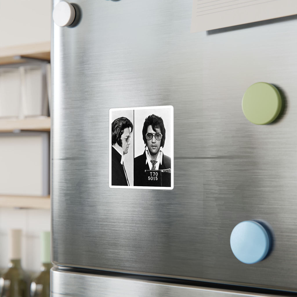 Elvis Presley 1970 Mugshot Sticker – Kiss-Cut Vinyl Decal