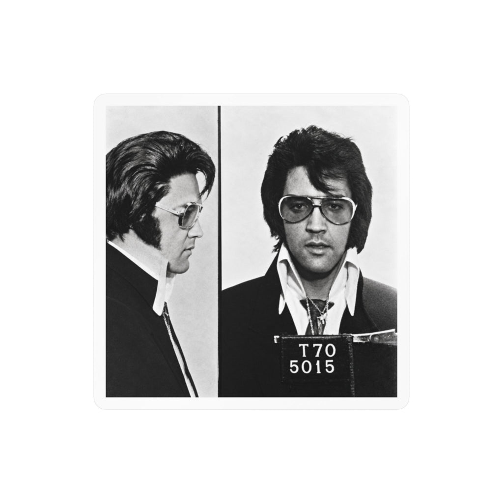 Elvis Presley 1970 Mugshot Sticker – Kiss-Cut Vinyl Decal