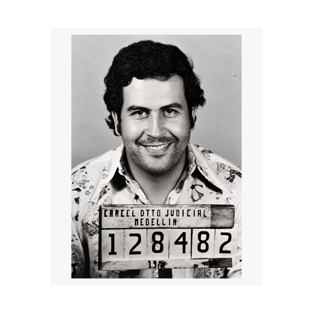 Pablo Escobar Mugshot Poster – Matte Wall Art Print