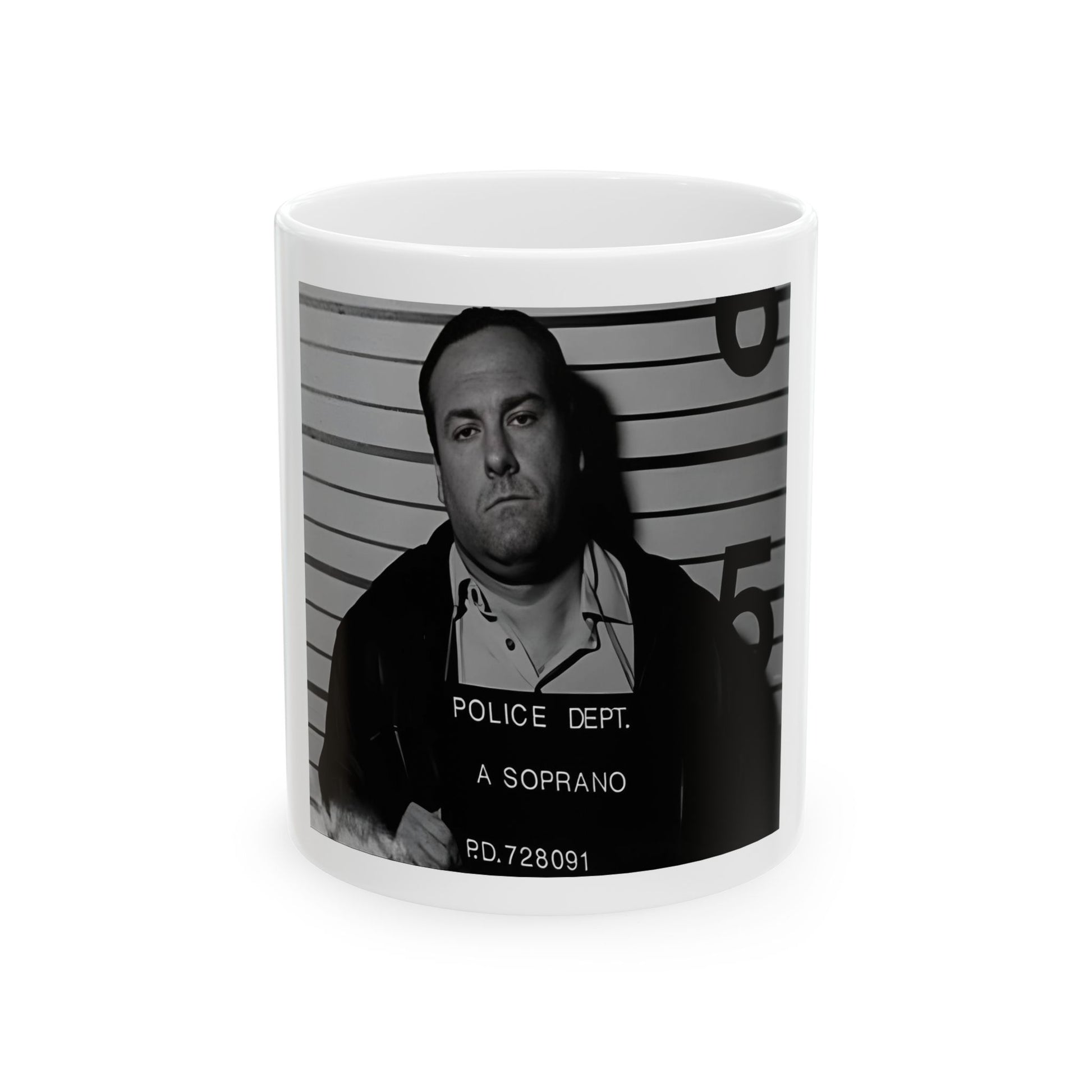 Tony Soprano Mug | Mafia Mugshot Coffee Cup | Sopranos Gangster Ceramic Mug