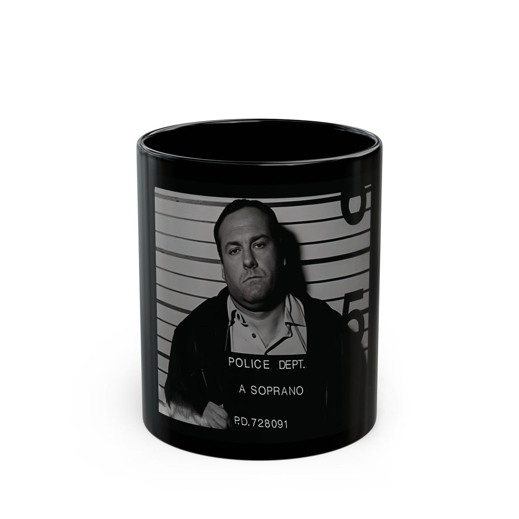 Anthony Soprano Mugshot Black Mug, Coffee Cup for TV Lovers, Gift for Sopranos Fans, Unique Collectible Mug, Funny Decorative Cup