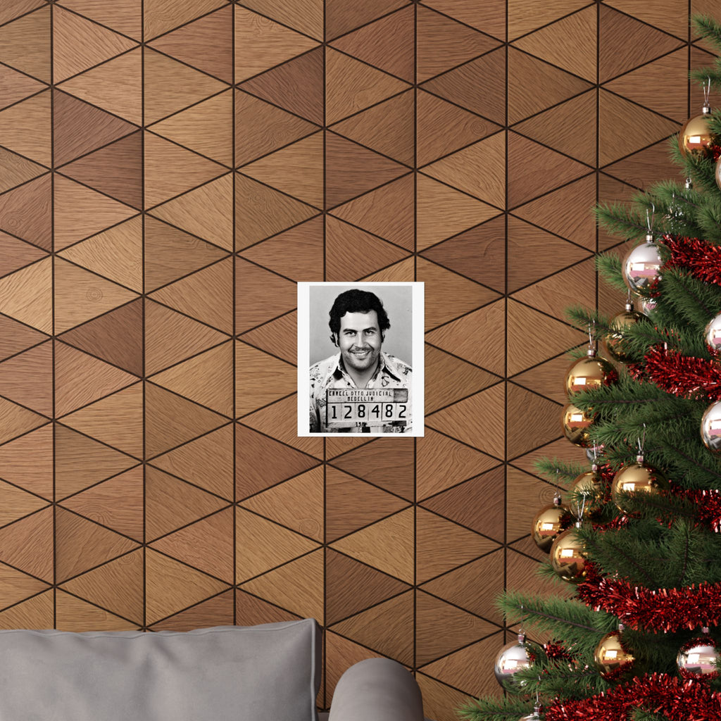 Pablo Escobar Mugshot Poster – Matte Wall Art Print