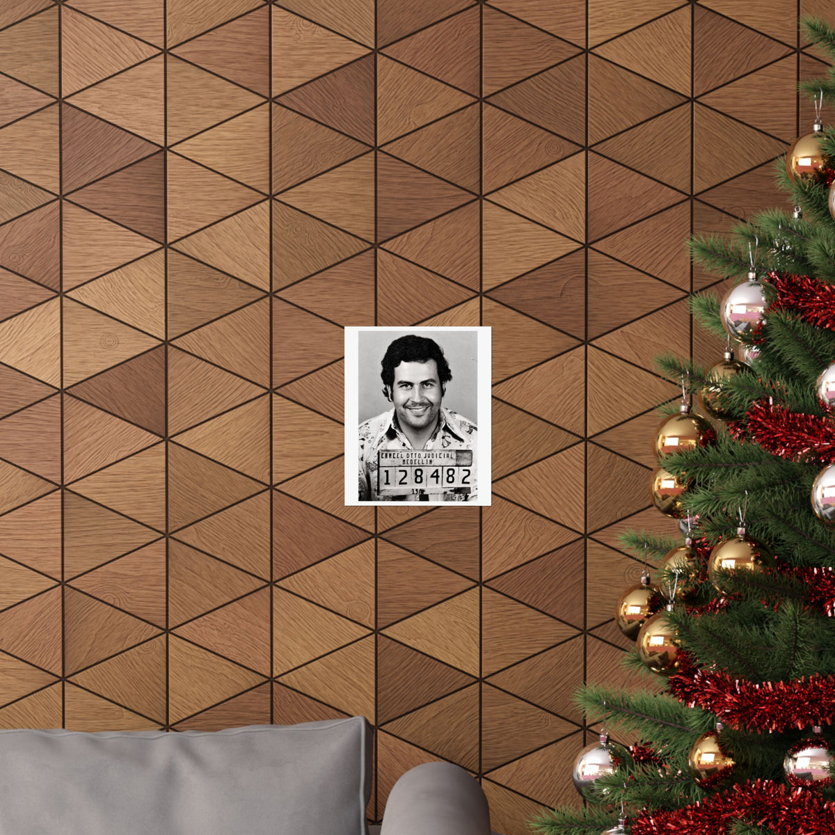 Pablo Escobar Mugshot Poster – Matte Wall Art Print
