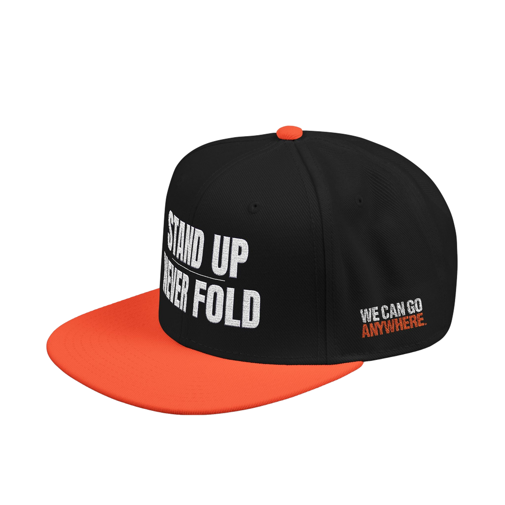 Stand Up Never Fold Embroidered Snapback Hat