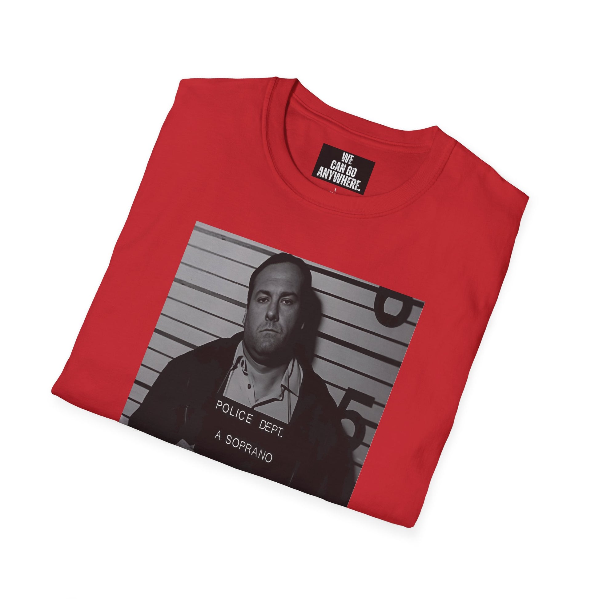 Tony Soprano Mugshot Shirt | Sopranos Mafia T-Shirt | Mob Boss Streetwear | Anti-Rat Collection | Gildan Softstyle Tee