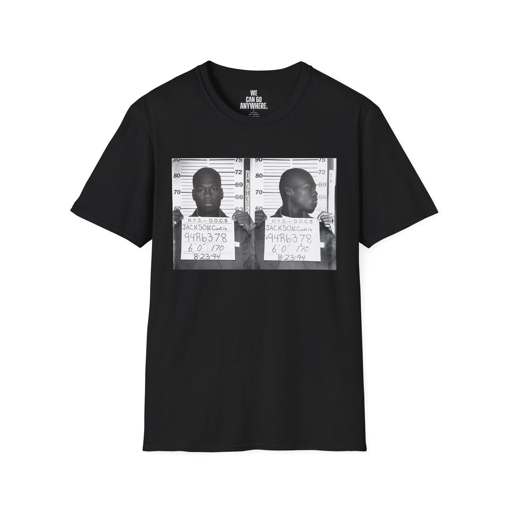 50 Cent Curtis Jackson Mugshot T-Shirt – “Built, Not Broken”