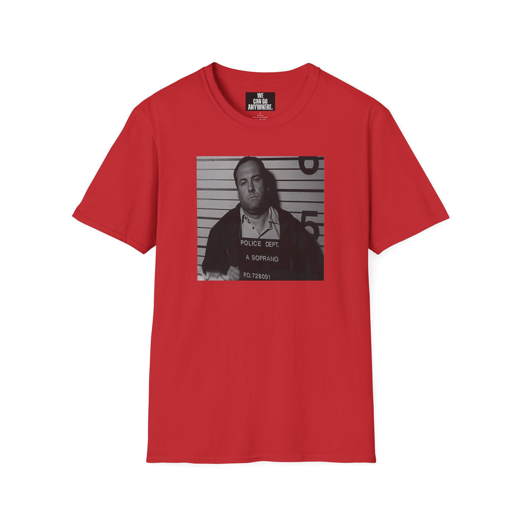 Tony Soprano Mugshot Shirt | Sopranos Mafia T-Shirt | Mob Boss Streetwear | Anti-Rat Collection | Gildan Softstyle Tee
