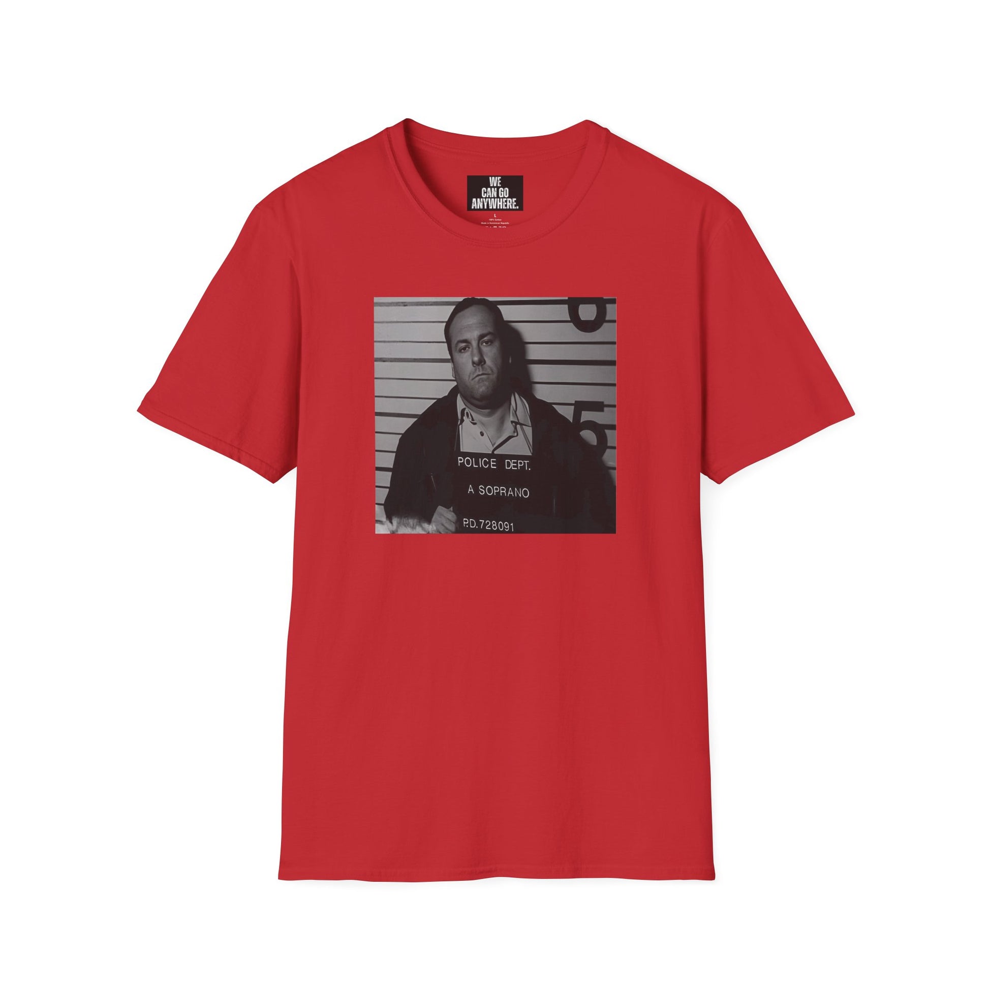 Tony Soprano Mugshot Shirt | Sopranos Mafia T-Shirt | Mob Boss Streetwear | Anti-Rat Collection | Gildan Softstyle Tee