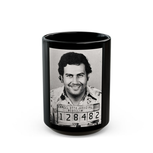 “The Kingpin of Medellín” – Pablo Escobar Tribute Mug – Glossy Black Ceramic