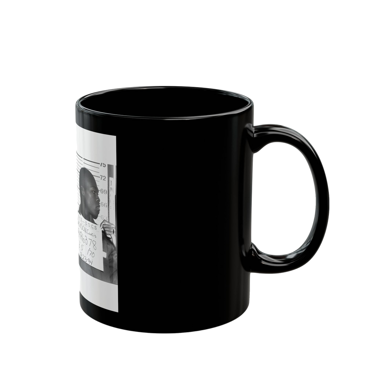 50 Cent Mugshot Mug – 11oz & 15oz Black Ceramic