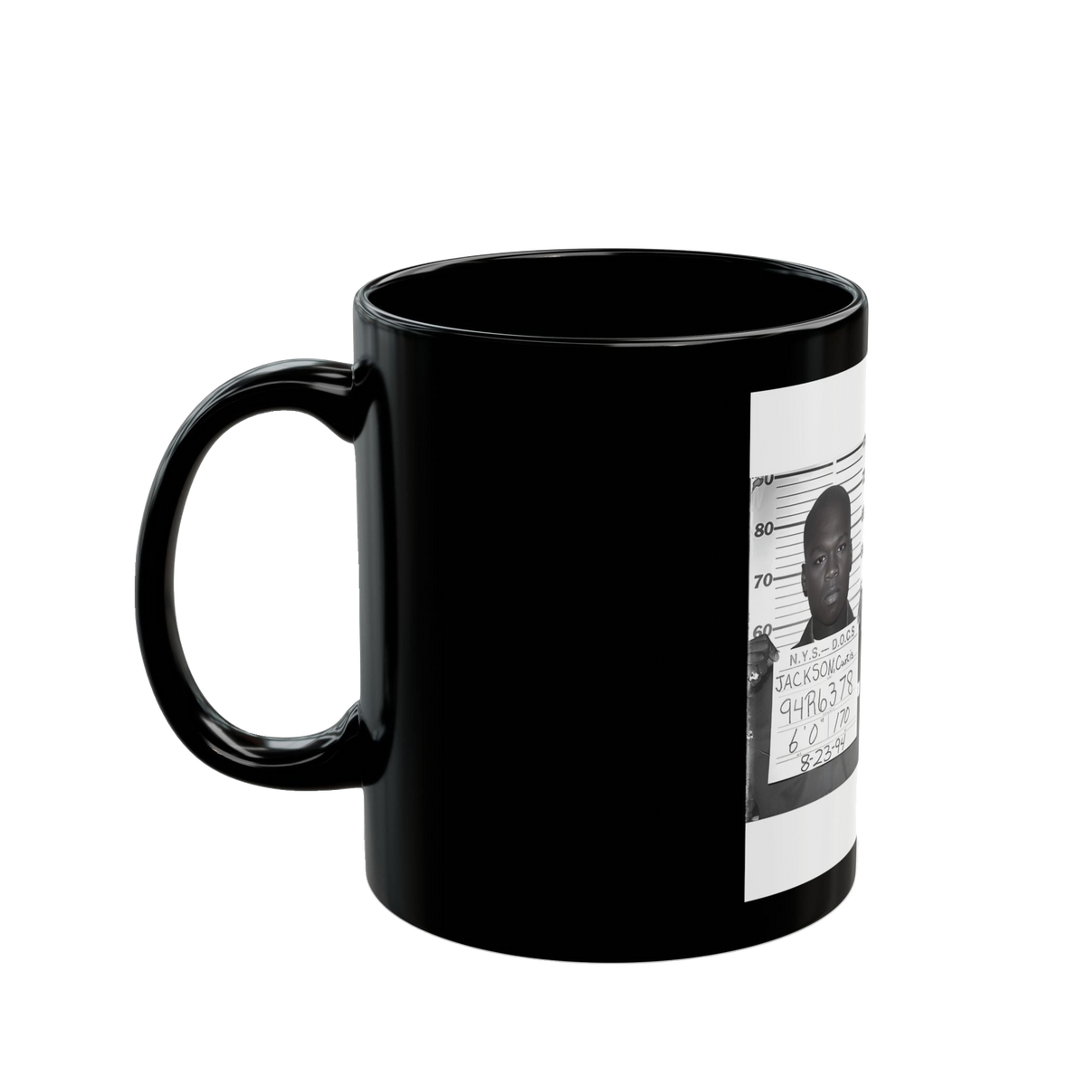 50 Cent Mugshot Mug – 11oz & 15oz Black Ceramic