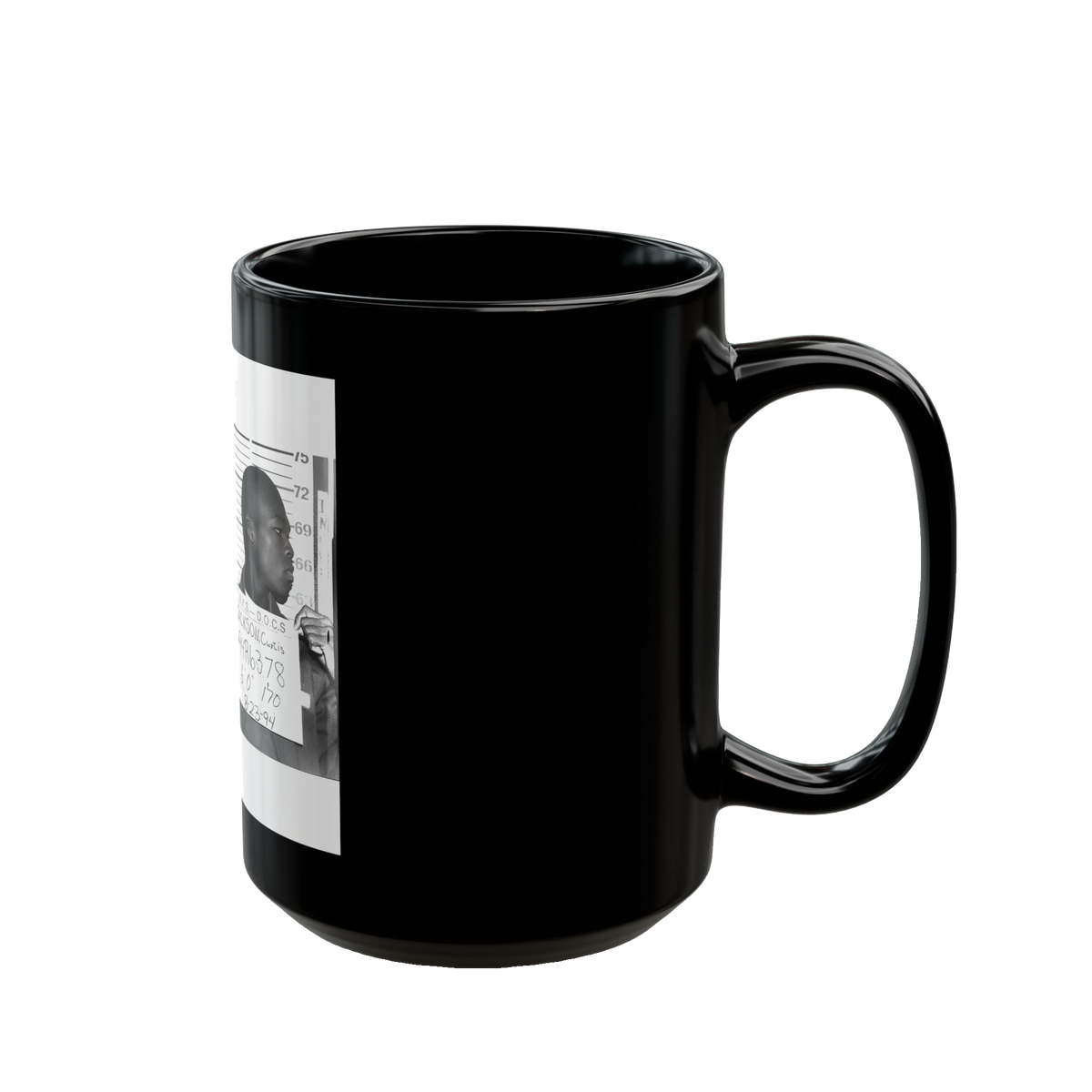 50 Cent Mugshot Mug – 11oz & 15oz Black Ceramic