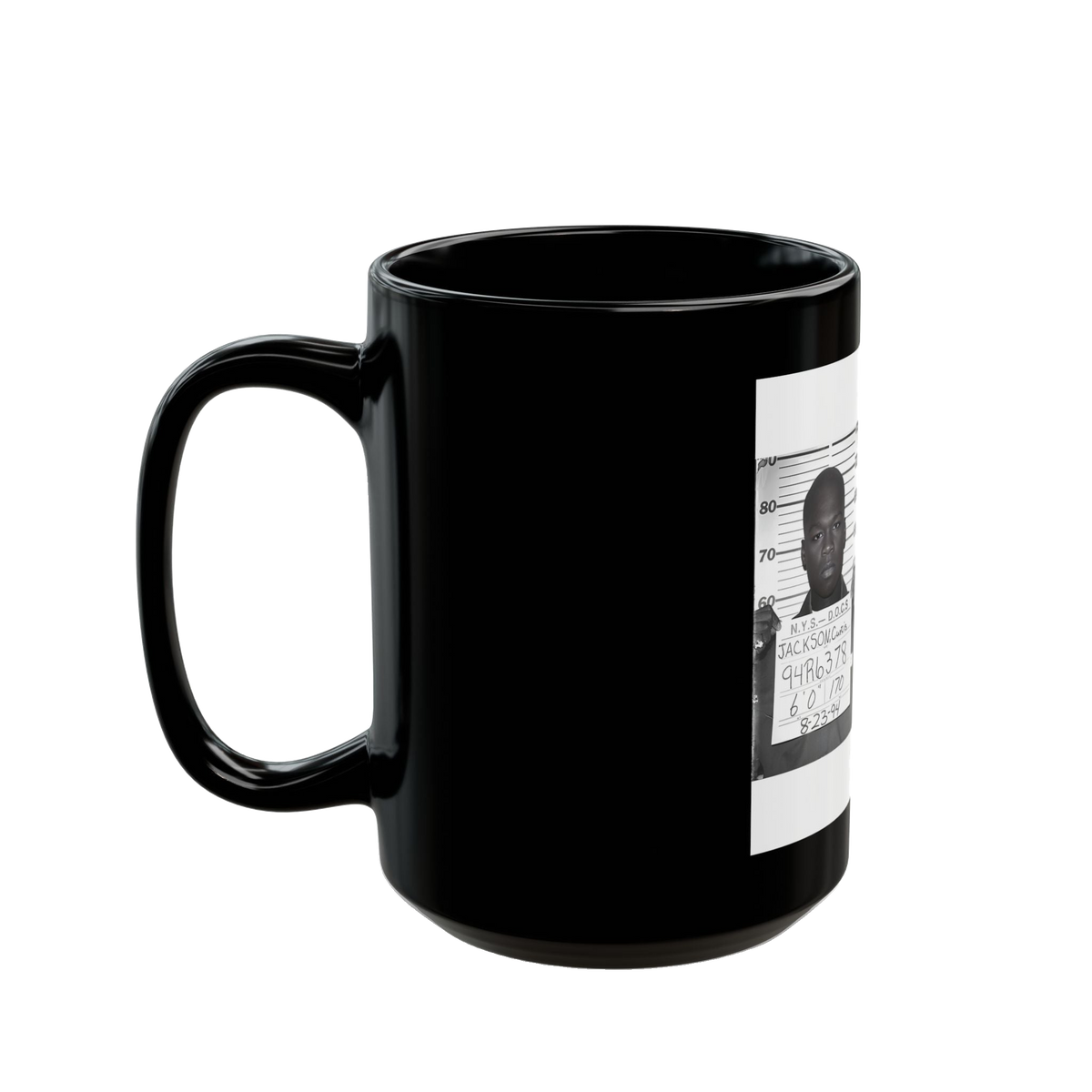 50 Cent Mugshot Mug – 11oz & 15oz Black Ceramic